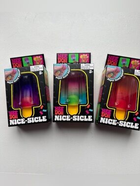 Nee Doh Nice-Sicle Popsicle Squishy Toy - Multicolor bundle of three